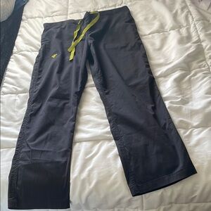 Black scrubPants with Yellow Accents